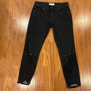Free People Black Denim Jeans